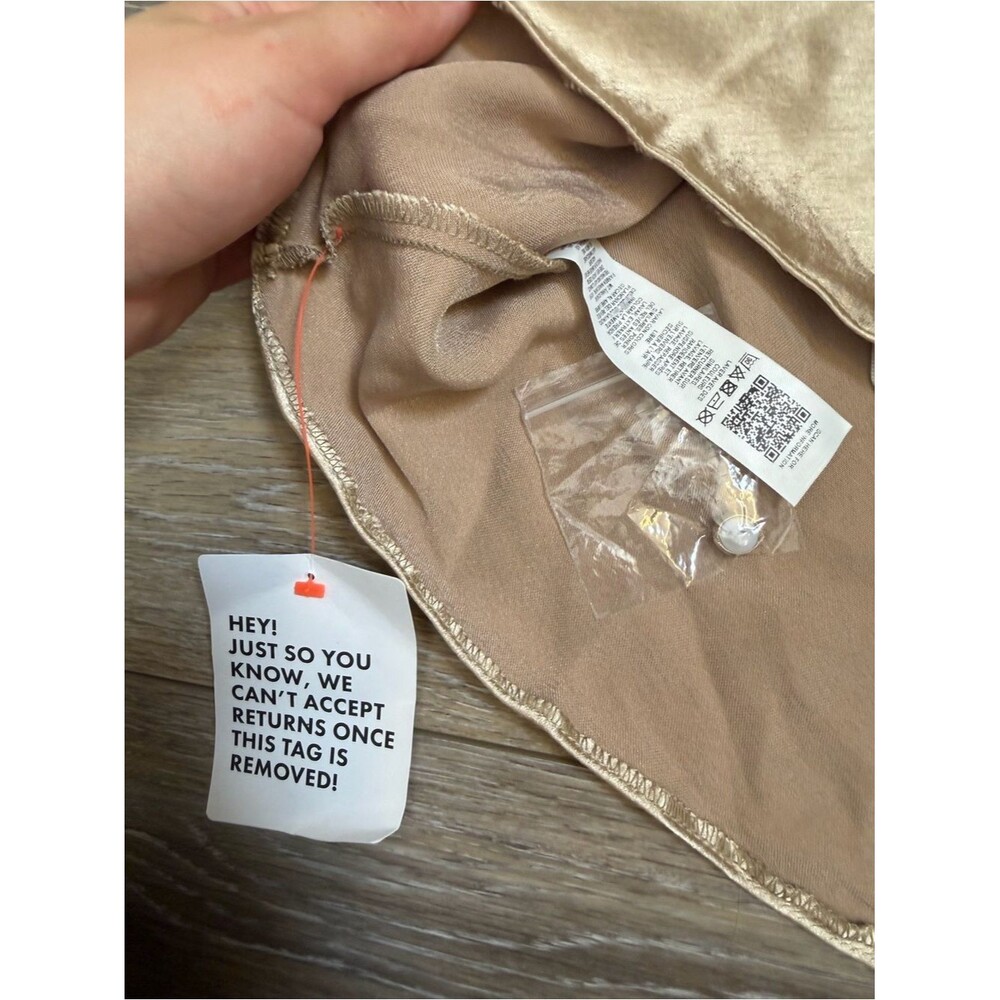 ASOS Shimmery Champagne Satin Mini Dress Sz 2 - Picture 6 of 6